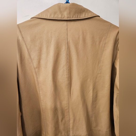 NWT - Leather Dialogue Tan Washable Jacket - Size 1X - Picture 7 of 7